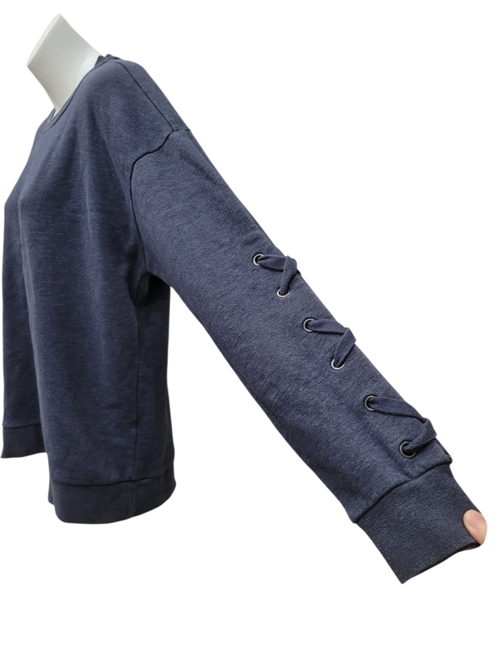 2/$20 George Navy Blue Cable Twisted Long Sleeves Sweatshirt Size: Large